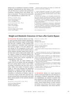 Weight and Metabolic Outcomes 12 Years after Gastric Bypass