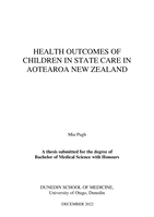 Health Outcomes of Children in State Care in Aotearoa New Zealand