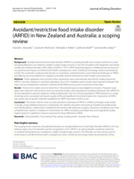 Avoidant/restrictive food intake disorder (ARFID) in New Zealand and Australia: a scoping review