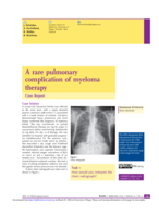 A rare pulmonary complication of myeloma therapy