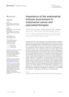 Importance of the endometrial immune environment in endometrial cancer and associated therapies