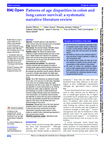 Patterns of age disparities in colon and lung cancer survival: a systematic narrative literature review