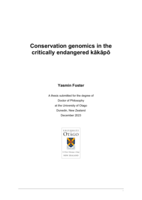 Conservation genomics in the critically endangered kākāpō