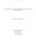 Assessing the effectiveness of various interventions for water conservation in visitor accommodation