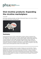 Oral nicotine products: Expanding the nicotine marketplace