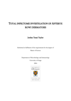 Total Infectome Investigation of Apteryx rowi dermatosis