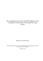 The combination of an ALK and SHP2 inhibitor for the treatment of ALK-positive non-small cell lung cancer