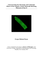 Characterising the myotropic and calcitropic effects of the organic carbon monoxide releasing molecule oCOm-21