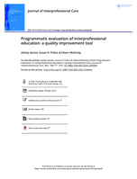 Programmatic evaluation of interprofessional education: a quality improvement tool