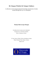 He Takapau Whāriki, He Takapau Tuhikura - A reflection on the intergenerational knowledge transmission of moko konohi through the eyes of a mokopuna