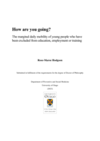 How are you going? The marginal daily mobility of young people who have been excluded from education, employment or training