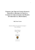 Turning the tide of citizen science: From data donors to critical community questioners for marine environmental monitoring