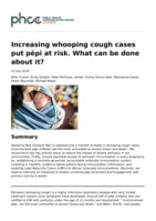 Increasing whooping cough cases put pēpi at risk. What can be done about it?