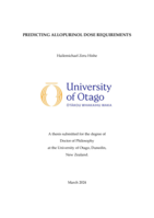 Predicting allopurinol dose requirements