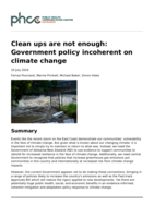 Clean ups are not enough: Government policy incoherent on climate change