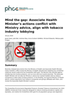 Mind the gap: Associate Health Minister's actions conflict with Ministry advice, align with tobacco industry lobbying