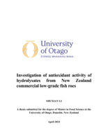 Investigation of antioxidant activity of hydrolysates from New Zealand  commercial low-grade fish roes