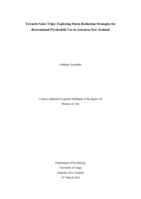 Towards Safer Trips: Exploring Harm Reduction Strategies for Recreational Psychedelic Use in Aotearoa New Zealand