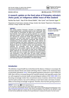 A research update on the food value of Prionoplus reticularis (Huhu grub), an indigenous edible insect of New Zealand