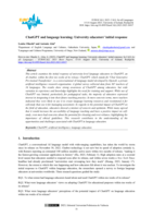 ChatGPT and language learning: University educators’ initial response