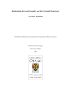Relationships Between Personality and the Psychedelic Experience