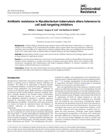 Antibiotic resistance in Mycobacterium tuberculosis alters tolerance to cell wall-targeting inhibitors