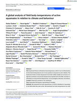A global analysis of field body temperatures of active squamates in relation to climate and behaviour