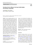 Introduced mice influence the large-bodied alpine invertebrate community