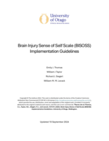 Brain Injury Sense of Self Scale (BISOSS) Implementation Guidelines