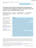 The disease severity index for inflammatory bowel disease is associated with psychological symptoms, quality of life and predicts a more complicated disease course