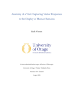 Anatomy of a visit: Exploring visitor responses to the display of human remains