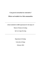 Can gravel extraction be restorative? Effects on braided river fish communities