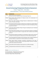 Annual Archaeology Postgraduate Symposium 2024
