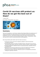 Covid-19 vaccines still protect us: How do we get the best out of them?