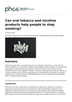 Can oral tobacco and nicotine products help people to stop smoking?