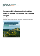 Proposed Emissions Reduction Plan: A weak response to a weak target