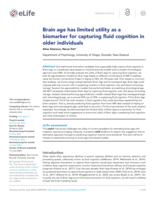 Brain age has limited utility as a biomarker for capturing fluid cognition in older individuals