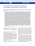 Are changes in malocclusion associated with adulthood psychosocial well-being?