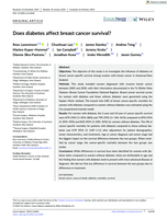 Does diabetes affect breast cancer survival?