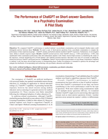 The Performance of ChatGPT on Short-answer Questions in a Psychiatry Examination: A Pilot Study