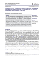 China's rise and the United States' response: implications for the global order and New Zealand/Aotearoa. Part I: Using uneven and combined development theory to explain China's rise