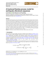 A fractional Hawkes process model for earthquake aftershock sequences