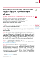 The impact of pneumococcal serotype replacement on the effectiveness of a national immunization program: a population-based active surveillance cohort study in New&nbsp;Zealand