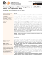 Nurses’ and general practitioners’ perspectives on oral health in primary care: a qualitative study