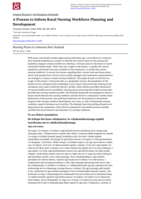 A Process to Inform Rural Nursing Workforce Planning and Development