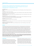 Aotearoa New Zealand physiotherapists’ perspectives of potential expanded roles for sports-related concussion management: A qualitative study