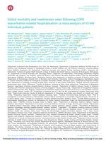 Global mortality and readmission rates following COPD exacerbation-related hospitalisation: a meta-analysis of 65 945 individual patients