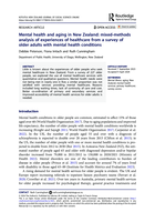 Mental health and aging in New Zealand: mixed-methods analysis of experiences of healthcare from a survey of older adults with mental health conditions