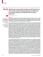 Global burden and strength of evidence for 88 risk factors in 204 countries and 811 subnational locations, 1990–2021: a systematic analysis for the Global Burden of Disease Study 2021
