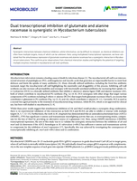 Dual transcriptional inhibition of glutamate and alanine racemase is synergistic in Mycobacterium tuberculosis